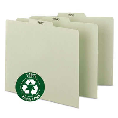 Smead® 100% Recycled Monthly Top Tab File Guide Set Smead® 100% Recycled Monthly Top Tab File Guide Set