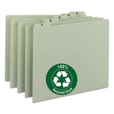 Smead&reg; 100% Recycled Daily Top Tab File Guide Set