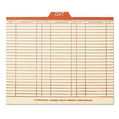 Smead® Manila Out Guides, Printed Form Style Smead® Manila Out Guides, Printed Form Style