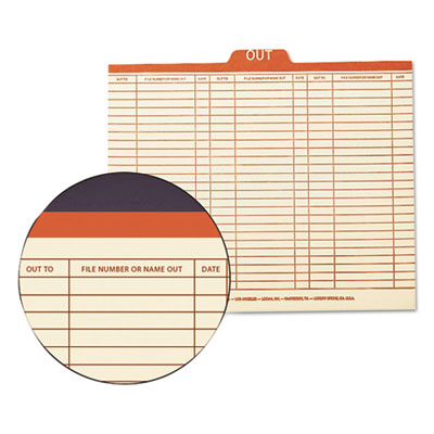 Smead&reg; Manila Out Guides, Printed Form Style