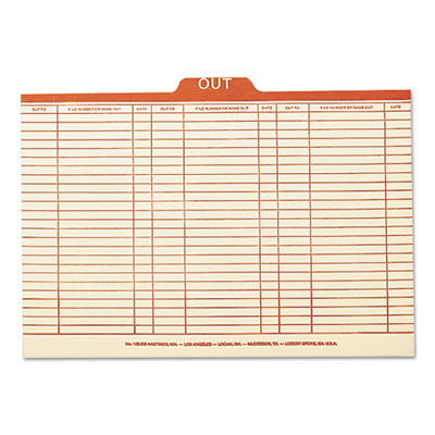Smead&reg; Manila Out Guides, Printed Form Style