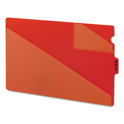 Smead&reg; End Tab Poly Out Guides, Two-Pocket Style