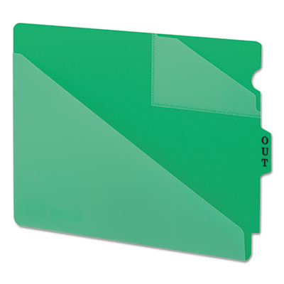 Smead&reg; End Tab Poly Out Guides, Two-Pocket Style