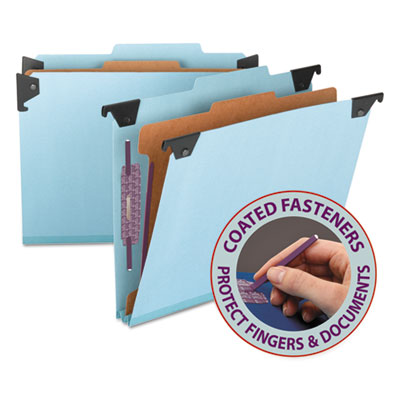 Smead&reg; Hanging Pressboard Classification Folders with SafeSHIELD&reg; Coated Fasteners