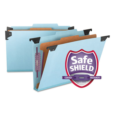 Smead&reg; Hanging Pressboard Classification Folders with SafeSHIELD&reg; Coated Fasteners