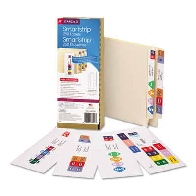 Smead&reg; Color-Coded SmartStrip&reg; Labeling System Refill Label Forms