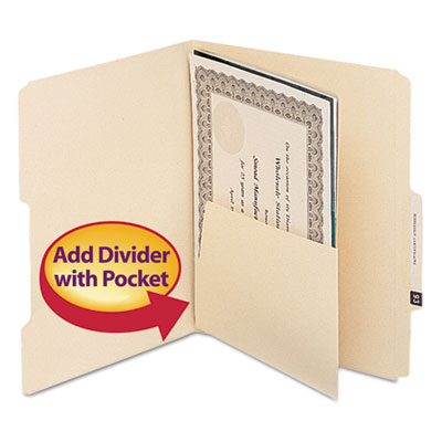 Smead&reg; Self-Adhesive Folder Dividers for Top/End Tab Folders