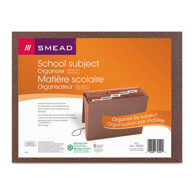 Smead&reg; Six-Pocket Subject File with Insertable Tabs