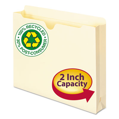 Smead&reg; 100% Recycled Top Tab File Jackets