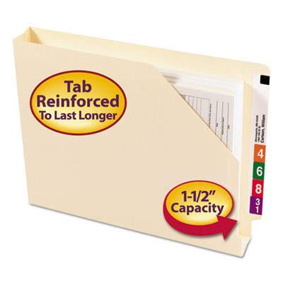 Smead&reg; Heavyweight End Tab Jackets with Reinforced Tabs