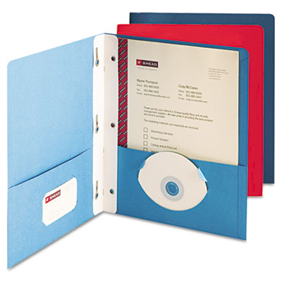 Smead&reg; Heavyweight Two-Pocket Folder with Tang Strip Style Fasteners