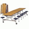 Virco&reg; Folding Mobile Table With Attached Seating