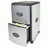 Storex Mobile Filing Cabinet with Metal Siding