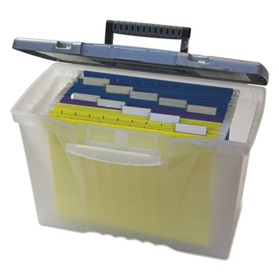 Storex Portable Letter/Legal Filebox with Organizer Lid