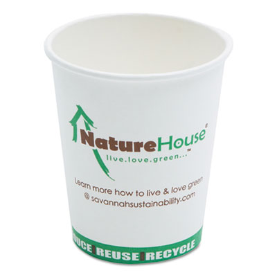NatureHouse&reg; Compostable Paper/PLA Corn Plastic Lined Hot Cups