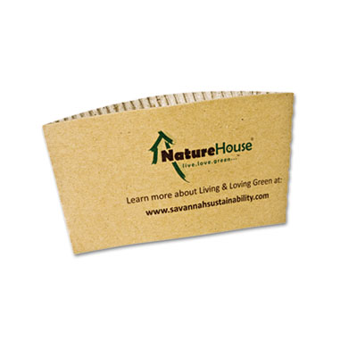 NatureHouse® Unbleached Paper Hot Cup Sleeves NatureHouse® Unbleached Paper Hot Cup Sleeves