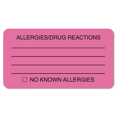 Tabbies&reg; Allergy Warning Labels