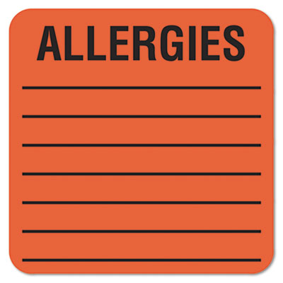 Tabbies&reg; Allergy Warning Labels