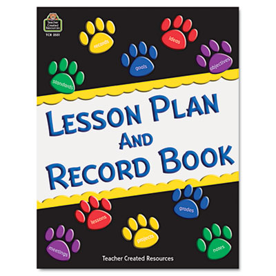 Teacher Created Resources Paw Prints Lesson Plan and Record Book