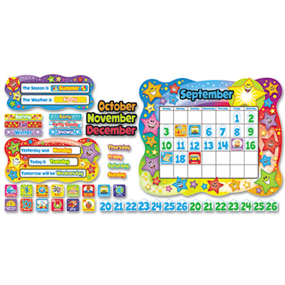 TREND&reg; Star Calendar Bulletin Board Set