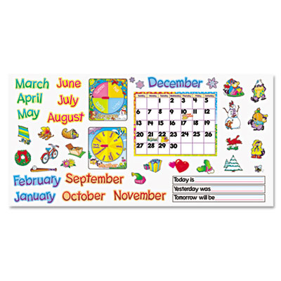 TREND&reg; Monthly Calendar (with Cling) Bulletin Board Set