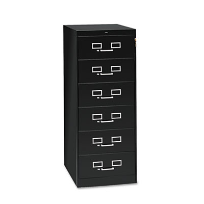 Tennsco Six-Drawer Multimedia/Card File Cabinet