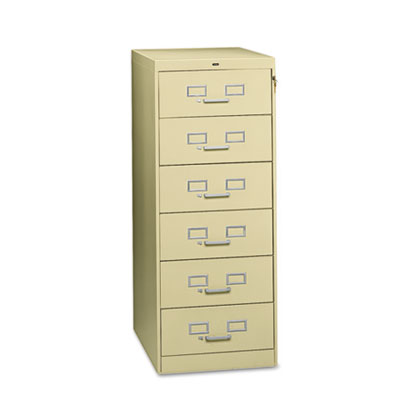 Tennsco Six-Drawer Multimedia/Card File Cabinet