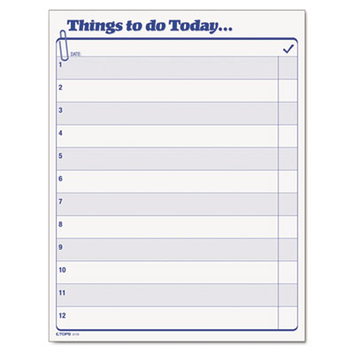 TOPS&trade; "Things To Do Today" Daily Agenda Pad