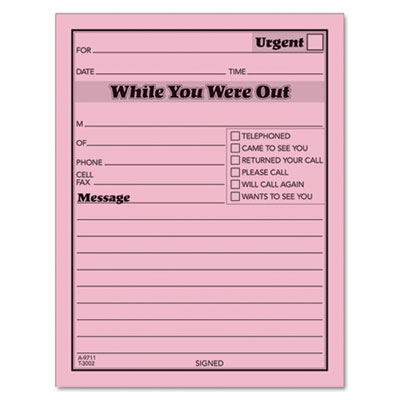 TOPS&trade; Pink Message Pad