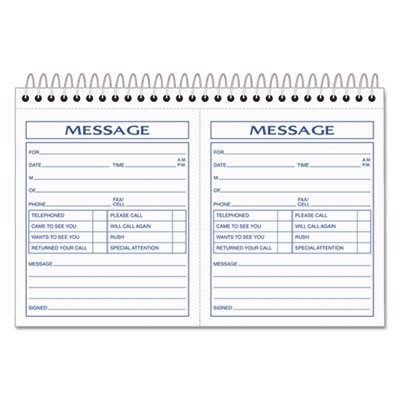 TOPS&trade; Spiralbound Message Book