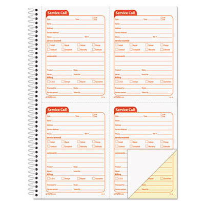 TOPS&trade; Service Call Book