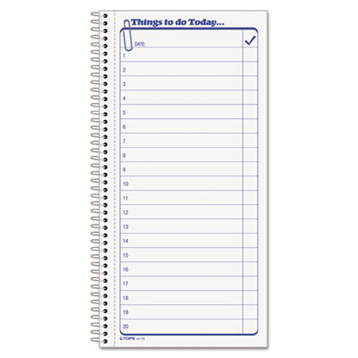 TOPS&trade; "Things To Do Today" Spiral Daily Agenda Book