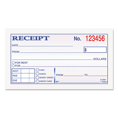 TOPS&trade; Money and Rent Receipt Books