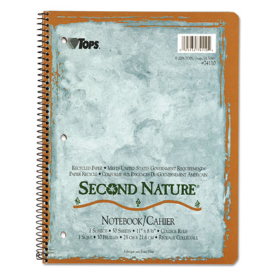 TOPS&trade; Second Nature&reg; Single Subject Wirebound Notebooks