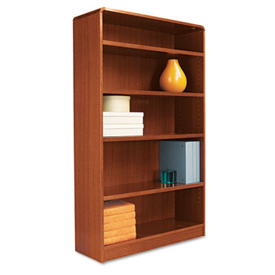 Alera&reg; Veneer Radius Corner Bookcase