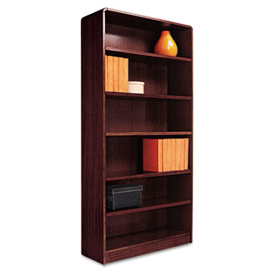 Alera&reg; Veneer Radius Corner Bookcase