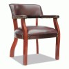 Alera&reg; Traditional Series Guest Arm Chair with Casters