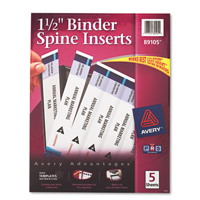 Avery&reg; Binder Spine Inserts