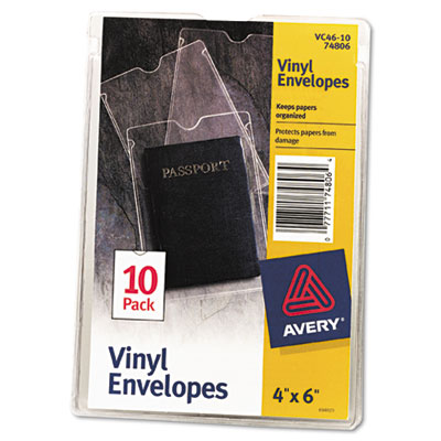 Avery&reg; Heavyweight Clear Vinyl Envelope