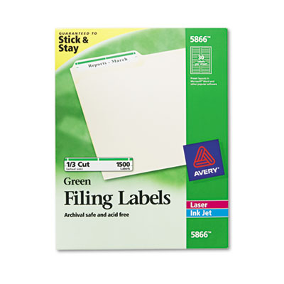 Avery&reg; Permanent File Folder Labels with TrueBlock&reg; Technology