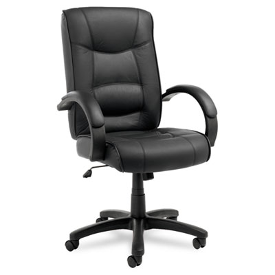 Alera&reg; Strada Series High-Back Swivel/Tilt Top-Grain Leather Chair