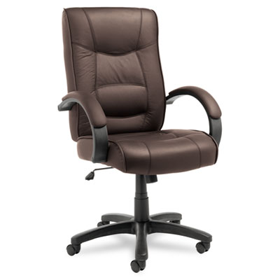 Alera&reg; Strada Series High-Back Swivel/Tilt Top-Grain Leather Chair