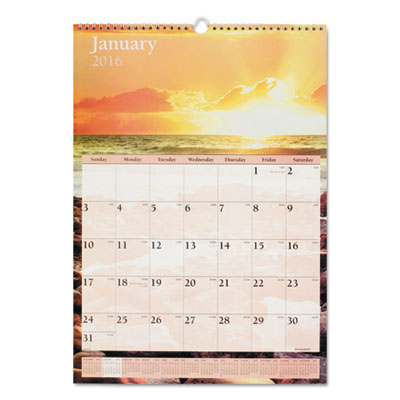 AT-A-GLANCE&reg; Scenic Monthly Wall Calendar