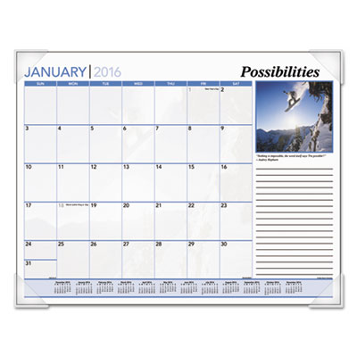 AT-A-GLANCE&reg; Inspirational Monthly Desk Pad Calendar