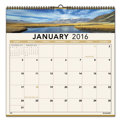 AT-A-GLANCE&reg; Open Plan Landscape Wall Calendar