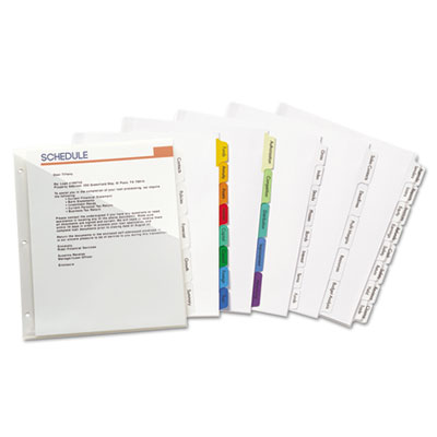 Avery&reg; Index Maker&reg; Print &amp; Apply Clear Label Dividers with Color Tabs