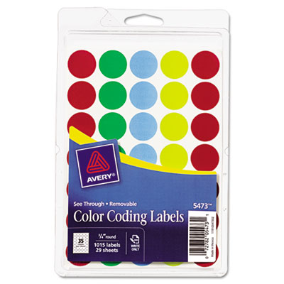 Avery&reg; "See Through" Removable Color Dots