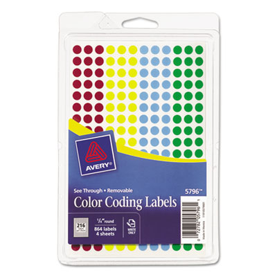 Avery&reg; "See Through" Removable Color Dots