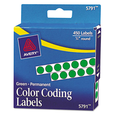 Avery&reg; Permanent Self-Adhesive Round Color-Coding Labels