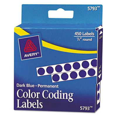 Avery&reg; Permanent Self-Adhesive Round Color-Coding Labels